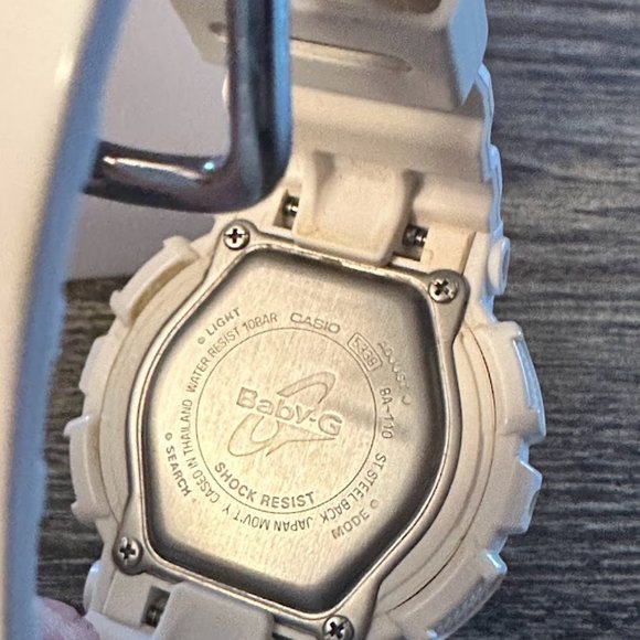 Women's Casio G-Shock White Resin Strap Watch with Rose-Tone Dial - Model 5388 - Picture 3 of 4